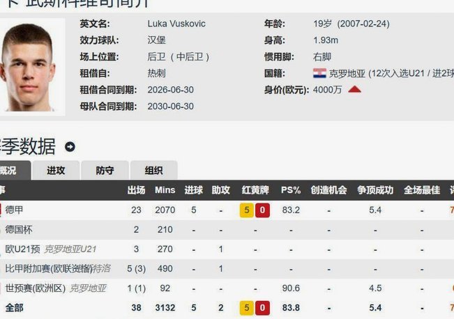 热刺欲购武什科维奇，报价超6000万